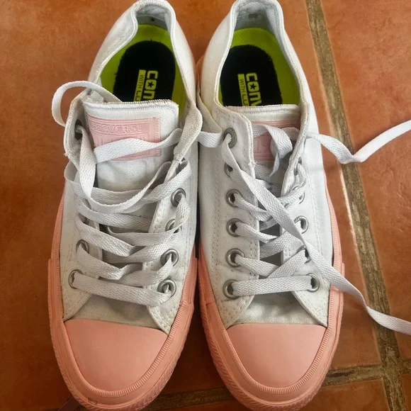 White and Pink Converse - Picture 2 of 5